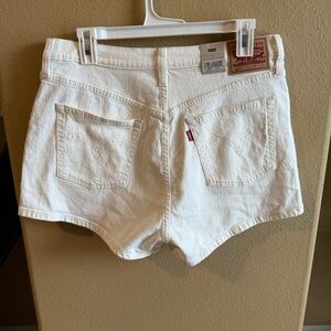 Levi's Women's 501 White Denim Shorts